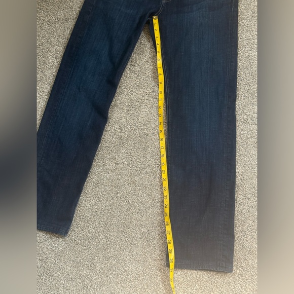 7 For All Mankind Men's Slimmy Straight Leg Jeans - Dark Wash Size 33 EUC - Picture 11 of 11
